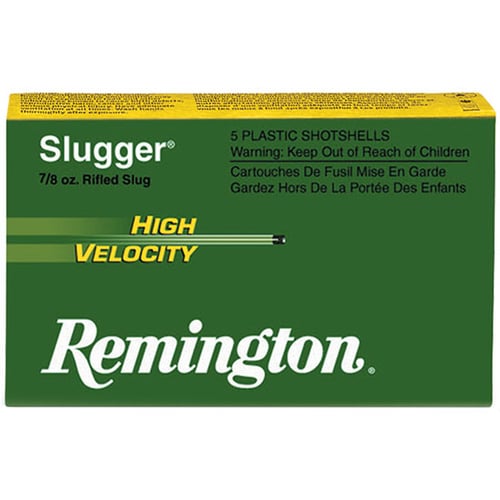 Remington SPHV20RS Slugger High Velocity Rifled Slugs 20 GA, 2-3/4
